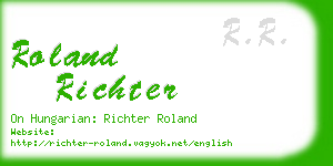 roland richter business card